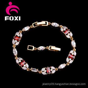 Wholesale Women Fashion CZ Gemstone New Gold Bracelet Designs